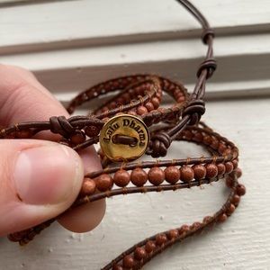 Lulu Dharma brown wrap bracelet
